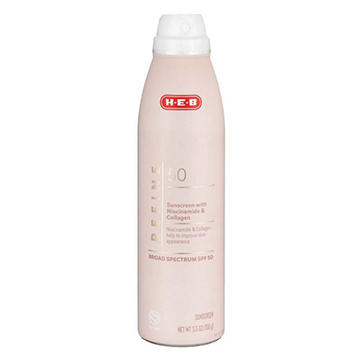 H-E-B Refine Niacinamide & Collagen Sunscreen Spray – SPF 50