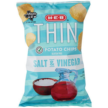 H-E-B Thin Potato Chips - Salt & Vinegar