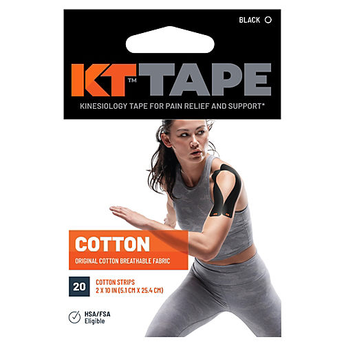 KT TAPE Elastic Kinesiology Therapeutic Tape 20 CT Color: Jet Black