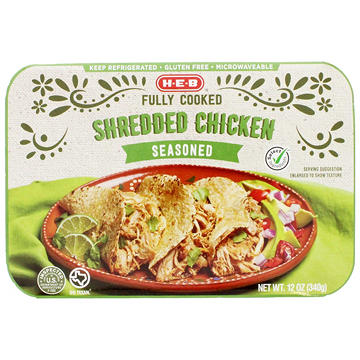 H-E-B Fully Cooked Seasoned Shredded Chicken