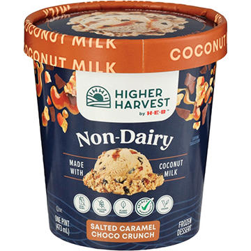 Higher Harvest by H-E-B Non-Dairy Frozen Dessert – Salted Caramel Choco Crunch