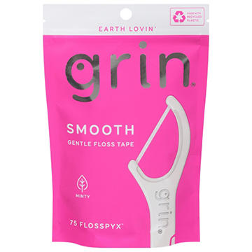 Grin Smooth Gentle Floss Tape Flosspyx - Minty