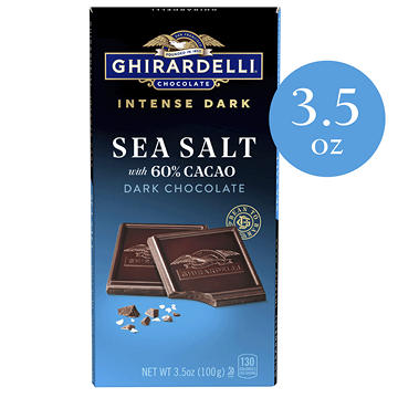 Ghirardelli Intense Sea Salt Dark Chocolate Bar with 60% Cacao