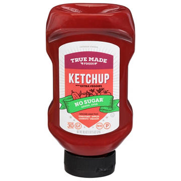 True Made Veggie Ketchup No Sugar Added Squeeze Bottle