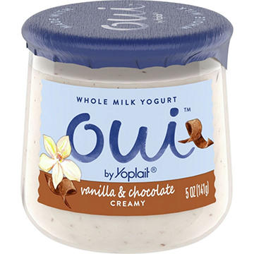 Yoplait Oui Creamy Vanilla and Chocolate Whole Milk Yogurt