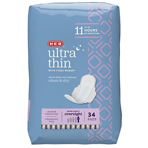 Always Maxi Size 4 Overnight Pads with Wings Unscented - Shop Pads & Liners  at H-E-B