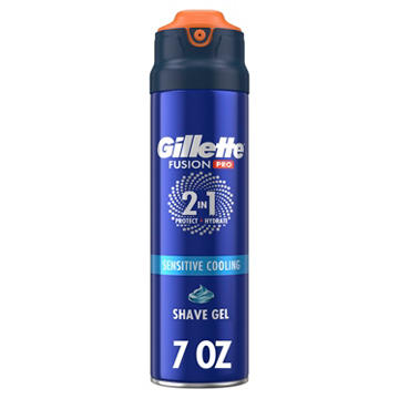 Gillette FusionPro Sensitive Cooling Shaving Gel for Men, with Eucalyptus & Aloe Vera