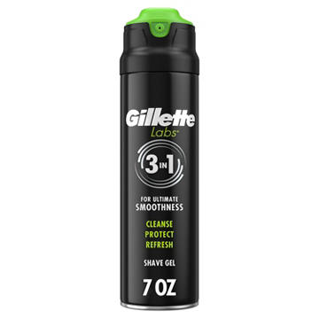 Gillette Labs Shaving Gel for Men, Ultimate Smoothness, with Vitamin B3 & Sea Kelp, Sensitive Skin
