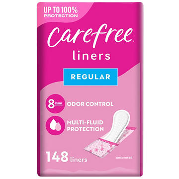 Carefree Panty Liners - Regular Liners, Wrapped, Unscented
