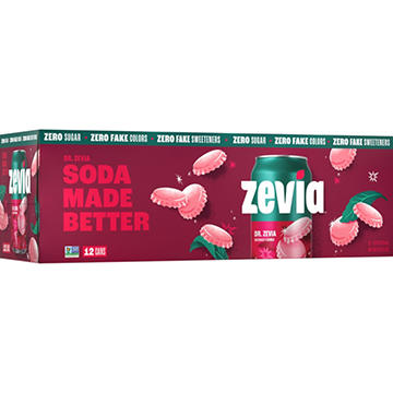 Zevia Zero Sugar Dr Zevia Soda 12 pk Cans