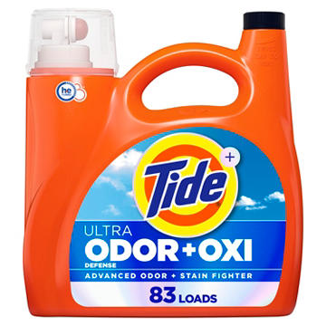 Tide Ultra Odor Defense Plus Oxi Liquid Laundry Detergent, 83 Loads