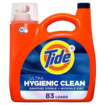 Tide Ultra Hygienic Clean Liquid Laundry Detergent, 83 Loads, Original Scent