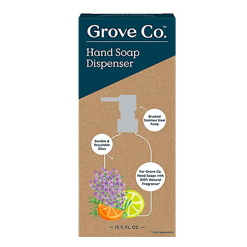 Grove Co. Reusable Glass Dish Soap Dispenser