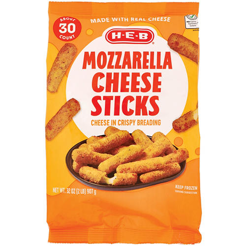 H-E-B Frozen Mozzarella Cheese Sticks, 32 oz