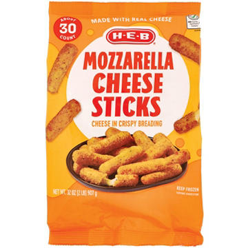 H-E-B Frozen Mozzarella Cheese Sticks