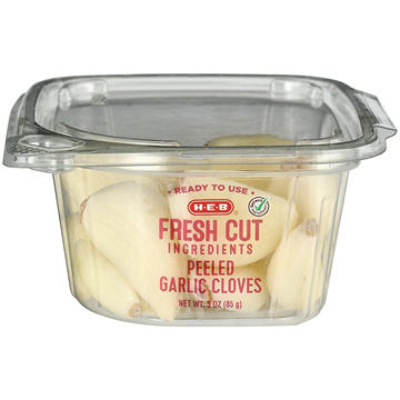 H-E-B Fresh Peeled Garlic Cloves - Single Serve