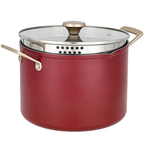 our goods Stockpot with Glass Lid - Pebble Gray - Shop Stock Pots & Sauce  Pans at H-E-B