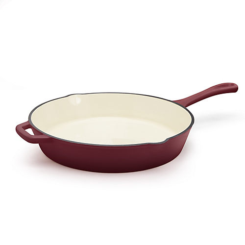 Kitchen & Table by H-E-B Enameled Cast Iron Skillet - Cloud White - Shop Frying  Pans & Griddles at H-E-B