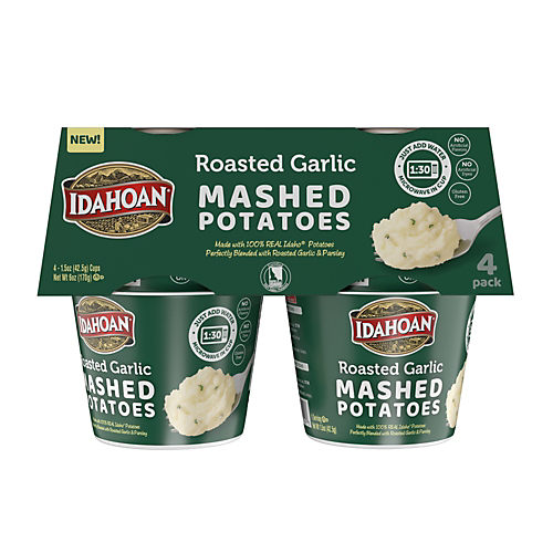 Idahoan Family Size Roasted Garlic Mashed Potatoes - Shop Pantry Meals at  H-E-B