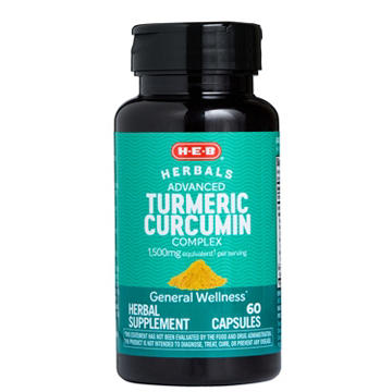 H-E-B Herbals Advanced Turmeric Curcumin Complex Capsules - 1,500 mg