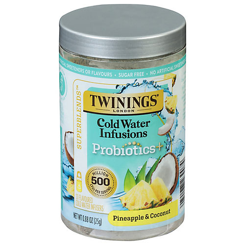 Twinings Cold Water Infusions, Peach & Passionfruit Infuser Bags, 12 Count  Canister