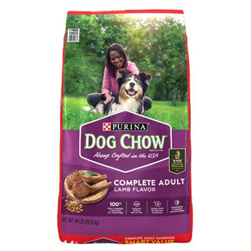 Dog Chow Purina Complete Adult Dry Dog Food Kibble - Lamb Flavor