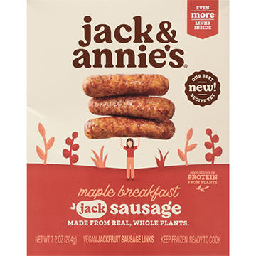 Jack & Annie's Vegan Maple Breakfast Jackfruit Sausage Links