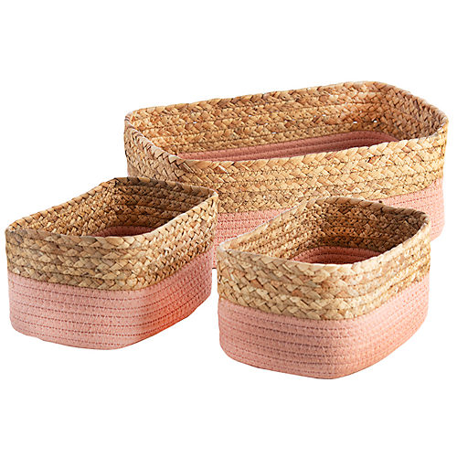 our goods Woven Plastic Storage Basket - White - Shop Storage Bins at H-E-B