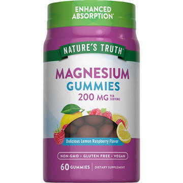 Nature's Truth Magnesium 200mg Gummies - Lemon Raspberry