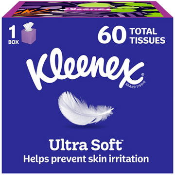 Kleenex Ultra Soft Facial Tissues Cube Box 3 Ply