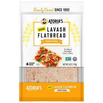 Atoria's Family Bakery Mini Traditional Lavash Flatbread