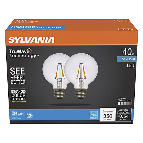 Sylvania 40-Watt Double Life A15 Incandescent Light Bulb (2-Pack) 11956 -  The Home Depot