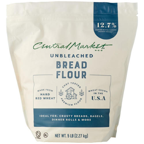 Central Market Unbleached Bread Flour, 5 lbs