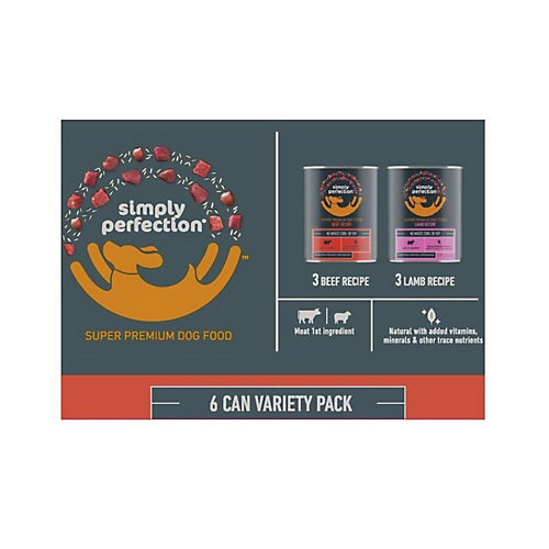 Simply Perfection Beef Lamb Variety Pack Wet Dog Food