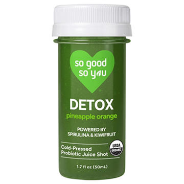 So Good So You Detox Pineapple Orange Cold-Pressed Probiotic Juice Shot