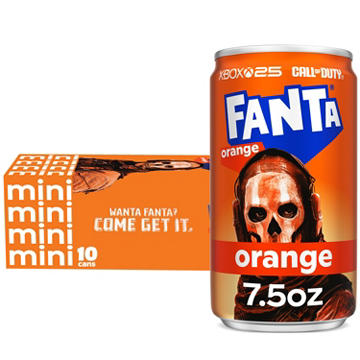Fanta Orange Soda Soft Drink Fridge Pack 10 pk Mini Cans