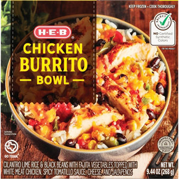 H-E-B Chicken Burrito Bowl Frozen Meal