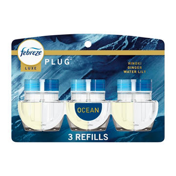 Febreze Luxe Plug In Air Freshener Odor-Fighting Scented Oil Refill - Ocean
