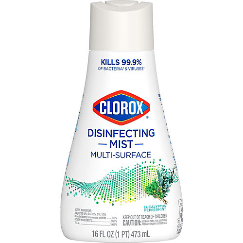 Clorox Disinfecting, Sanitizing, and Antibacterial Mist - Spray - 16 fl oz  (0.5 quart) - Lemongrass Mandarin Scent - 1 Each - White - iOffice