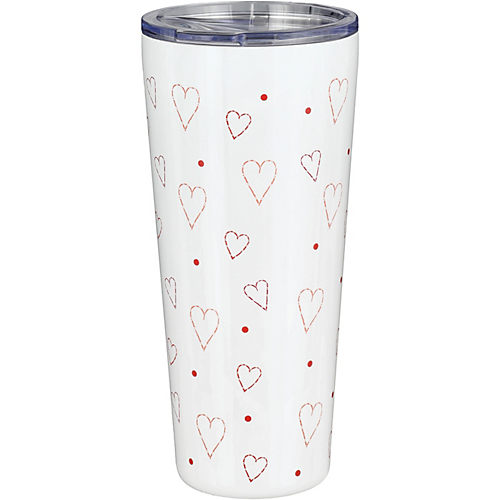 Destination Holiday Tumbler with Handle & Straw - White Marble - Shop Cups  & Tumblers at H-E-B