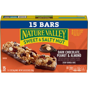 Nature Valley Sweet & Salty Nut Dark Chocolate Peanut and Almond Granola Bars