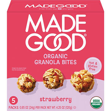 MadeGood Organic Granola Bites - Strawberry