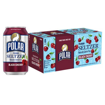 Polar Seltzer Water Black Cherry 8 pk Cans