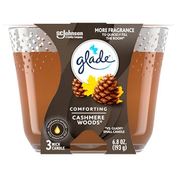 Glade Cashmere Woods 3 Wick Candle