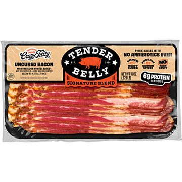 Tender Belly Crazy Tasty Sliced Uncured Bacon - Signature Blend