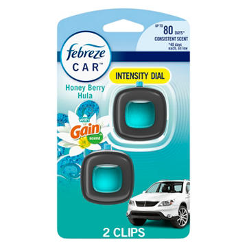 Febreze Car Gain Honey Berry Hula Air Freshener Vent Clips