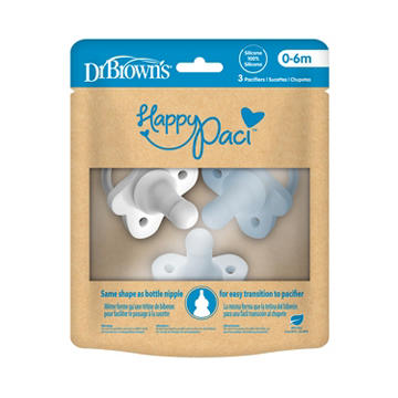 Dr. Brown's HappyPaci Pacifiers (0-6 Months) - Blue