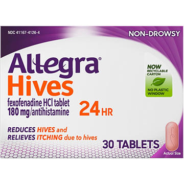 Allegra Hives 24 Hr Non-Drowsy Antihistamine