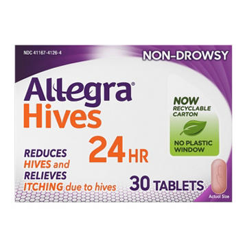Allegra Hives 24 Hr Non-Drowsy Antihistamine