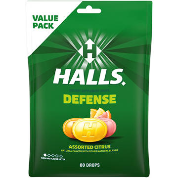 Halls Defense Vitamin C Cough Drops - Assorted Citrus